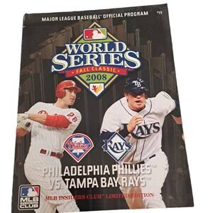2 FOR $5 SALE 2008  MLB World Series Official Program  Phillies Vs Tampa Bay